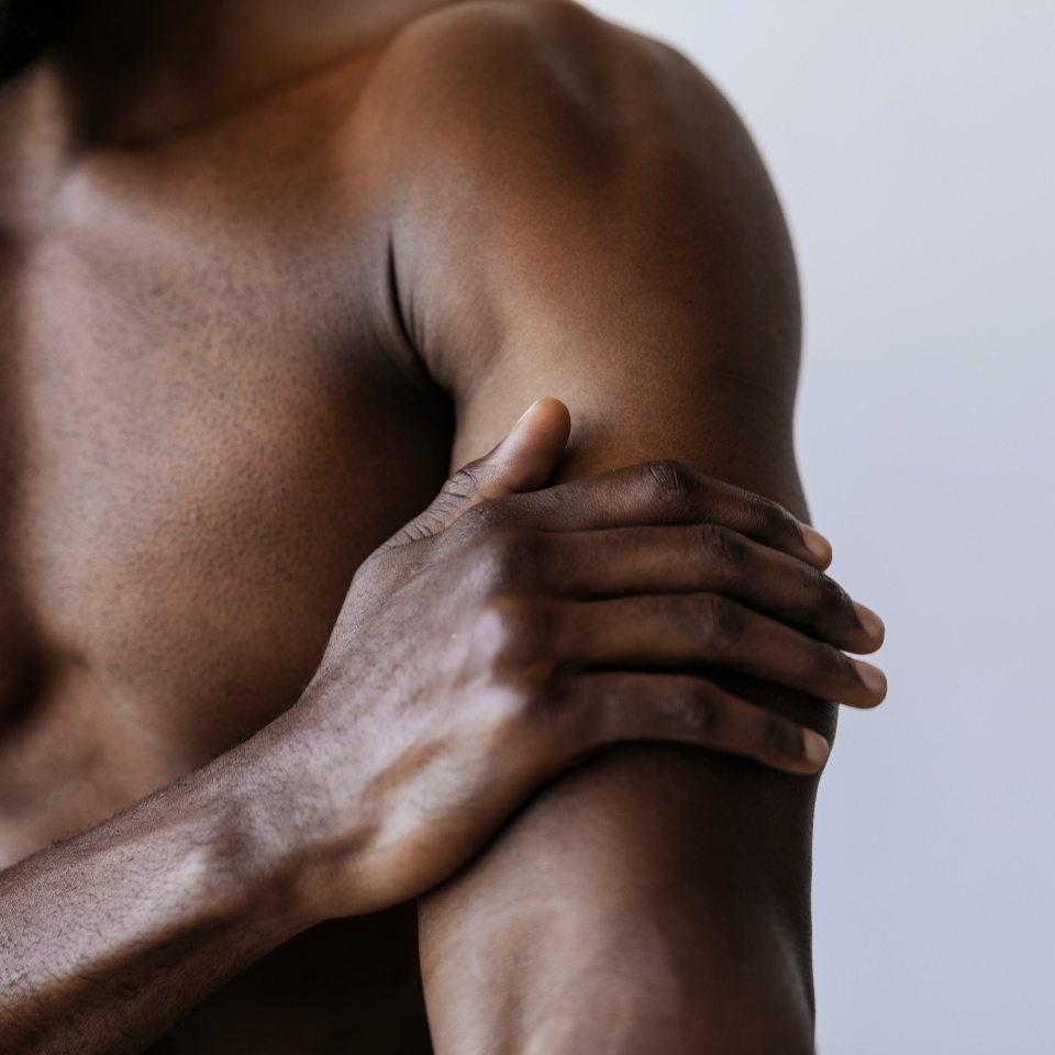 Man having a sore arm