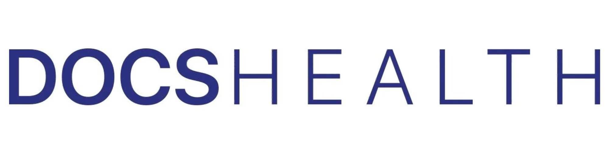 DOCS Health logo in navy blue text with spaced-out lettering.